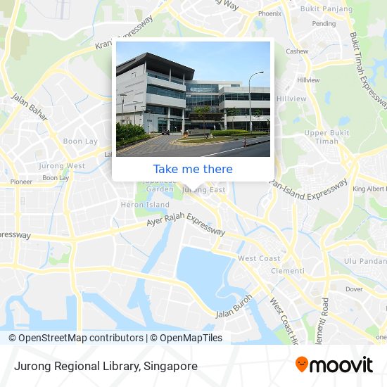 Jurong Regional Library map