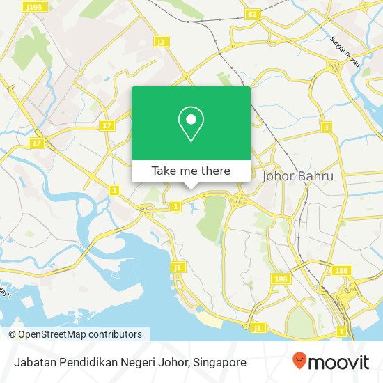Jabatan Pendidikan Negeri Johor map