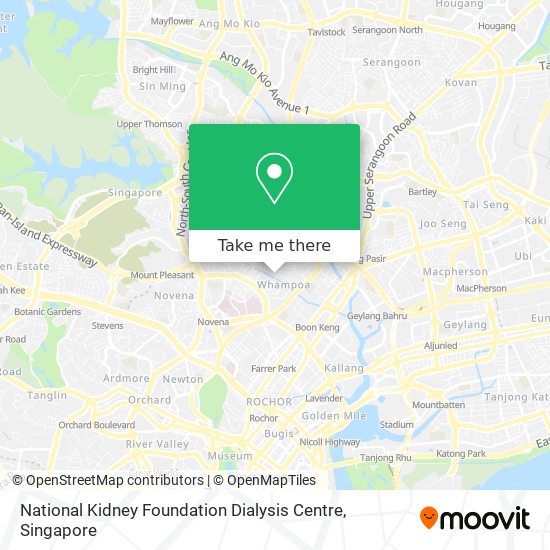 National Kidney Foundation Dialysis Centre map