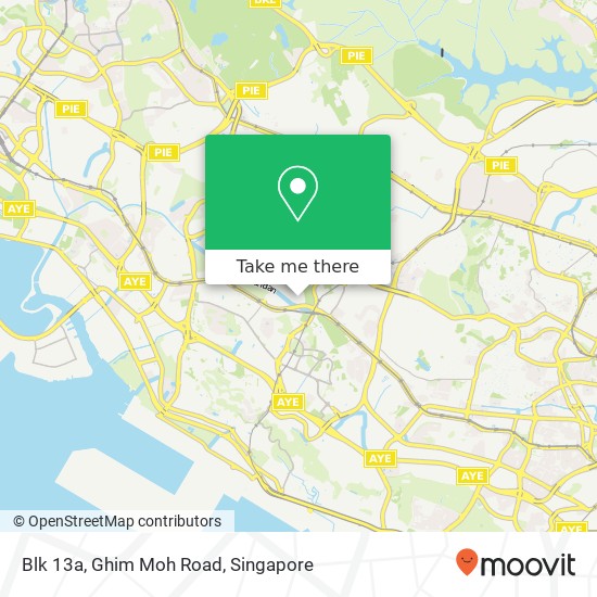 Blk 13a, Ghim Moh Road map