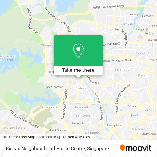Bishan Neighbourhood Police Centre map
