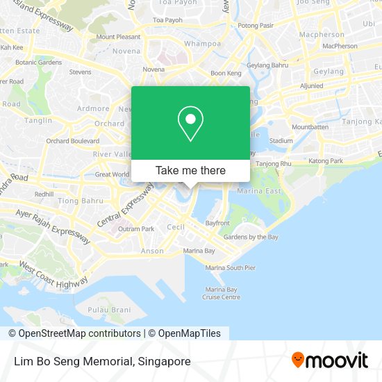 Lim Bo Seng Memorial map