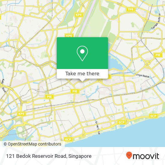 121 Bedok Reservoir Road map