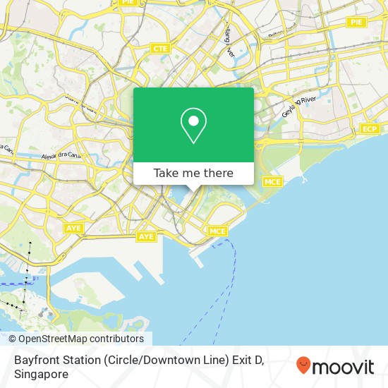 Bayfront Station (Circle / Downtown Line) Exit D map