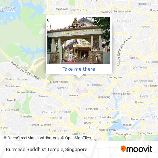 Burmese Buddhist Temple map