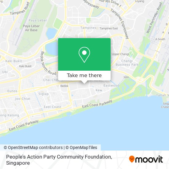 People's Action Party Community Foundation map