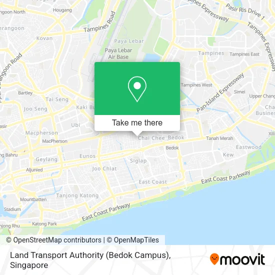 Land Transport Authority (Bedok Campus) map