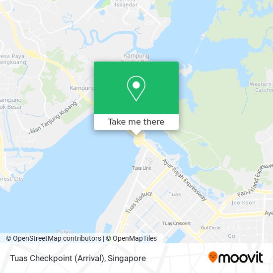Tuas Checkpoint (Arrival) map