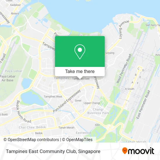 Tampines East Community Club map