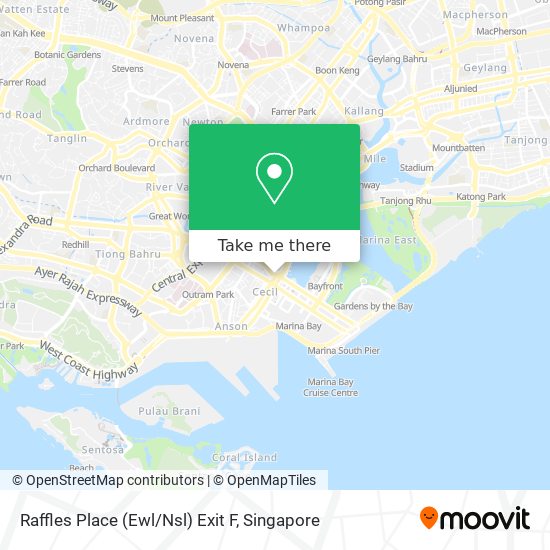 Raffles Place (Ewl/Nsl) Exit F map