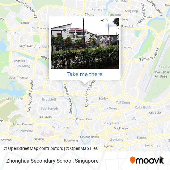Zhonghua Secondary School map