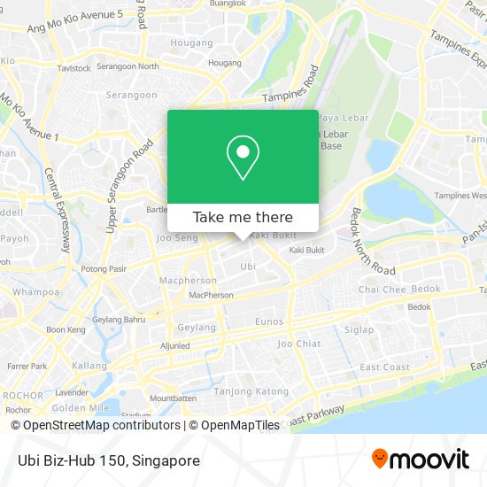 Ubi Biz-Hub 150 map