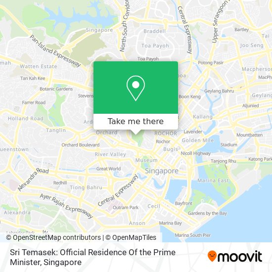 Sri Temasek: Official Residence Of the Prime Minister map
