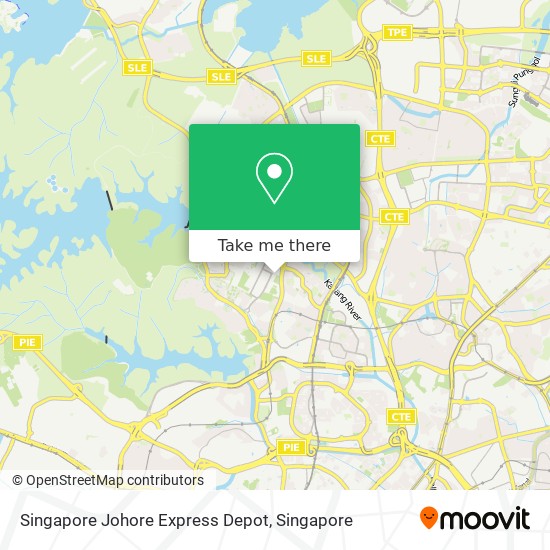 Singapore Johore Express Depot map