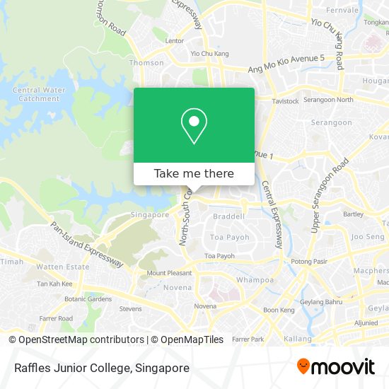 Raffles Junior College map