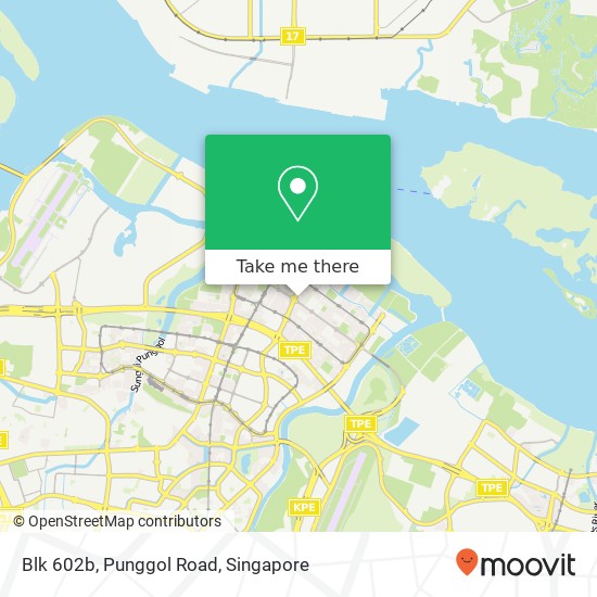 Blk 602b, Punggol Road map