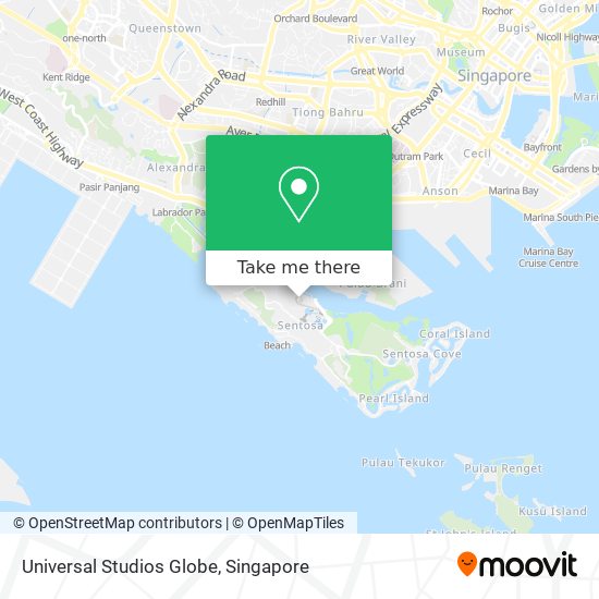 How to get to Universal Studios Globe in Singapore by Bus or Metro?