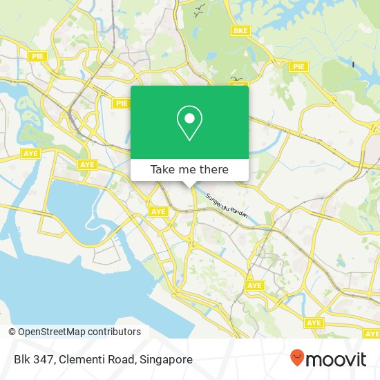 Blk 347, Clementi Road map