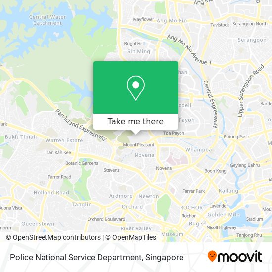 Police National Service Department map
