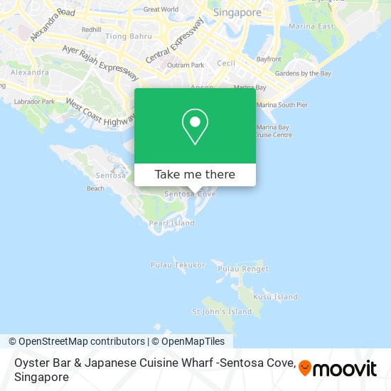 Oyster Bar & Japanese Cuisine Wharf -Sentosa Cove map