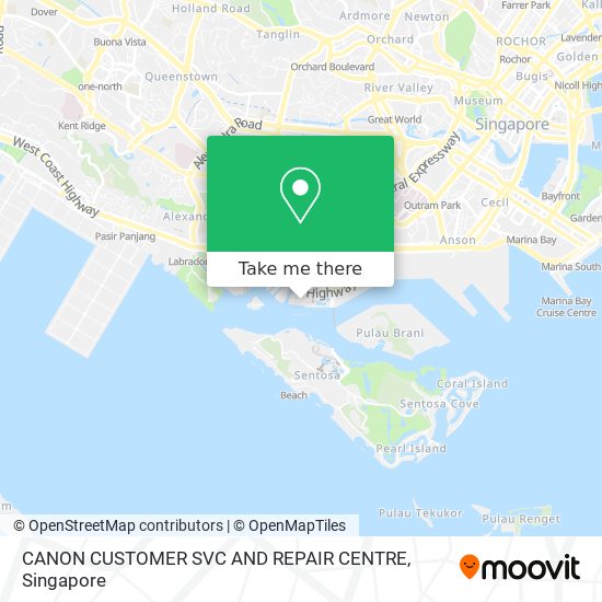 CANON CUSTOMER SVC AND REPAIR CENTRE map