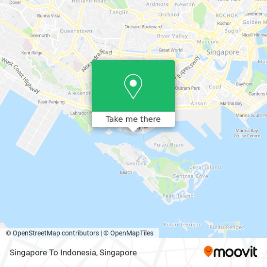 Singapore To Indonesia map