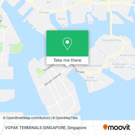 VOPAK TERMINALS SINGAPORE map