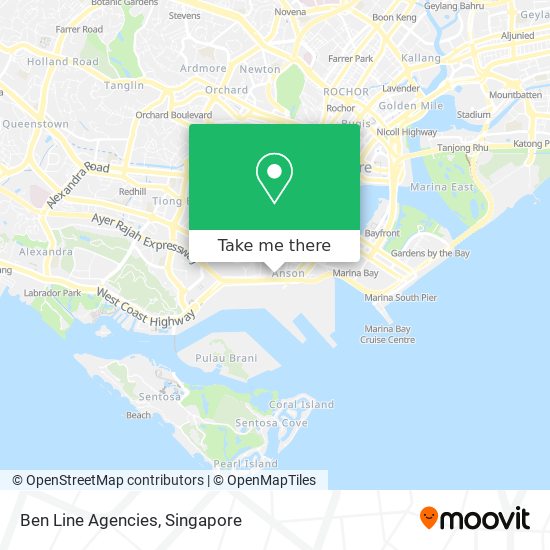 Ben Line Agencies map