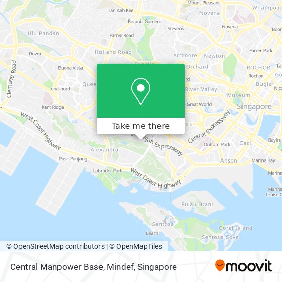 Central Manpower Base, Mindef map