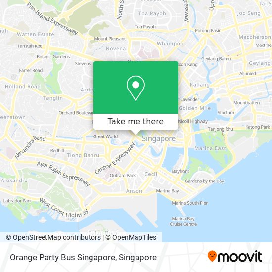 Orange Party Bus Singapore map
