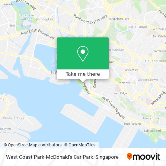 West Coast Park-McDonald's Car Park map