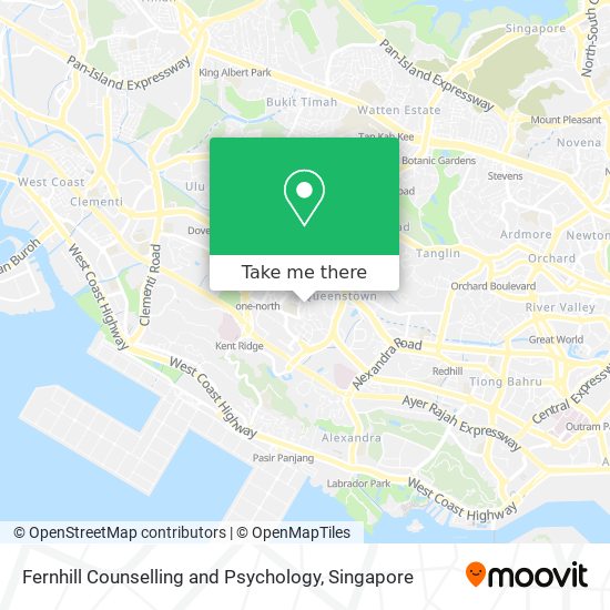 Fernhill Counselling and Psychology map