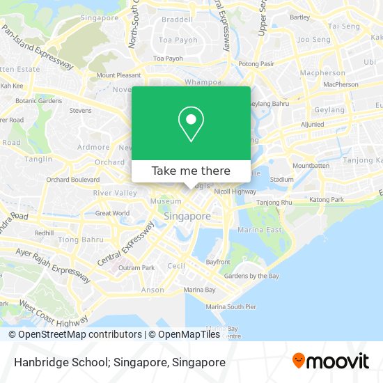 Hanbridge School; Singapore map