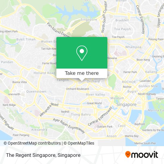 The Regent Singapore map