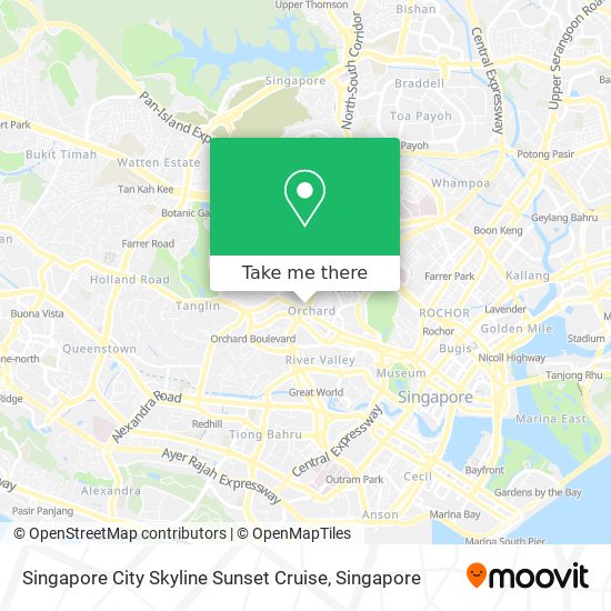 Singapore City Skyline Sunset Cruise map