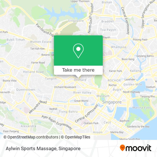 Aylwin Sports Massage map