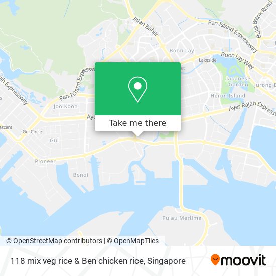 118 mix veg rice & Ben chicken rice map