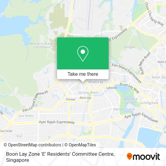 Boon Lay Zone 'E' Residents' Committee Centre map