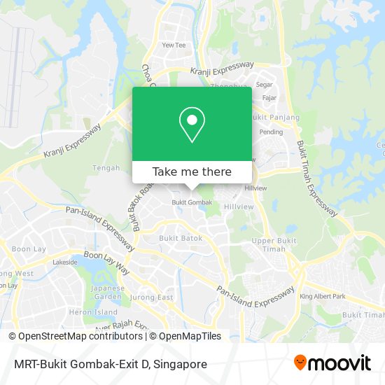 MRT-Bukit Gombak-Exit D map