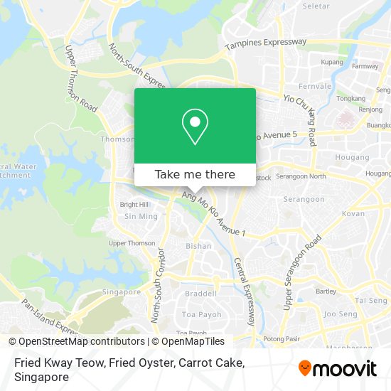 Fried Kway Teow, Fried Oyster, Carrot Cake map