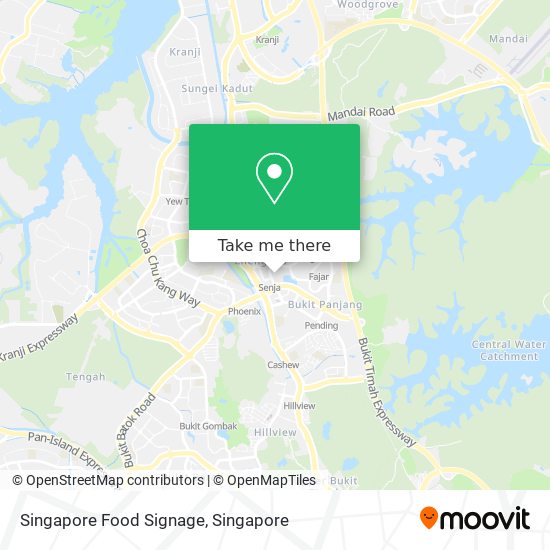 Singapore Food Signage map