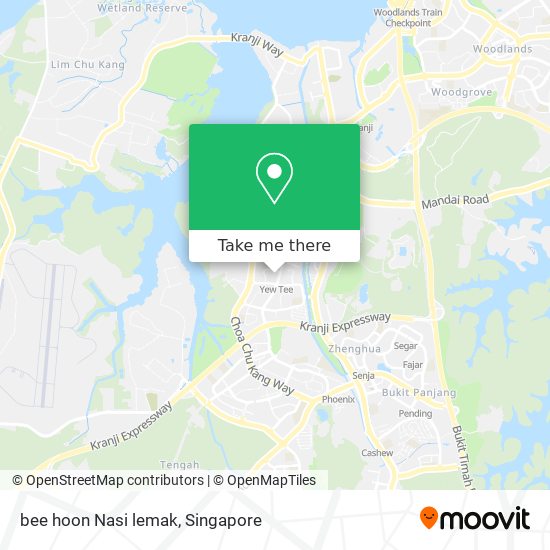 bee hoon Nasi lemak map