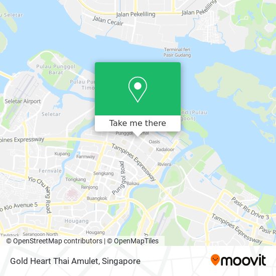 Gold Heart Thai Amulet map