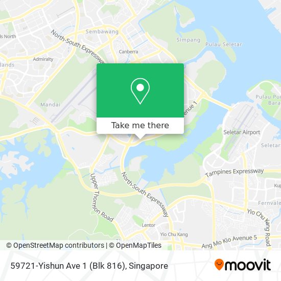 59721-Yishun Ave 1 (Blk 816)地图