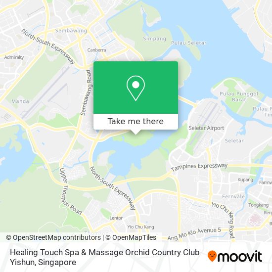 Healing Touch Spa & Massage Orchid Country Club Yishun map