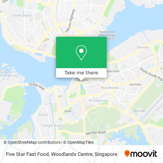 Five Star Fast Food, Woodlands Centre map