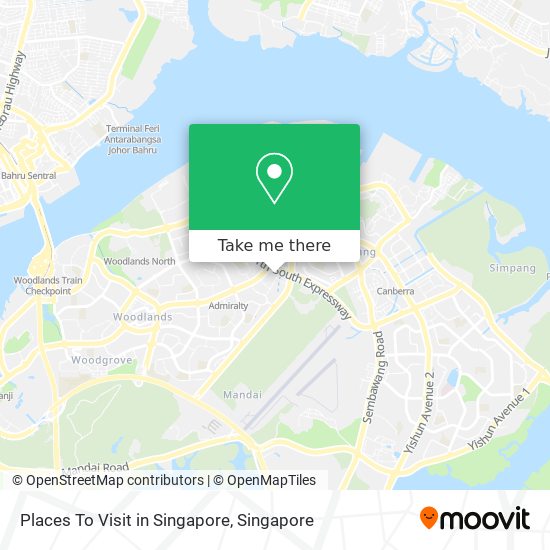 Places To Visit in Singapore map