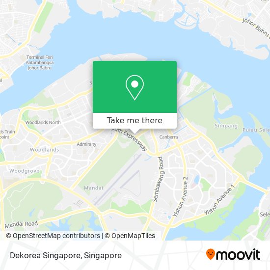 Dekorea Singapore map