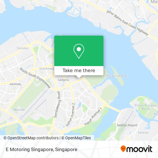E Motoring Singapore map