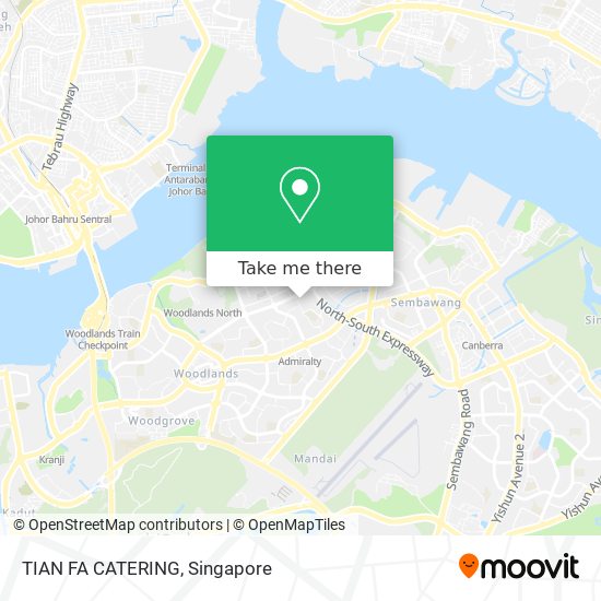 TIAN FA CATERING map